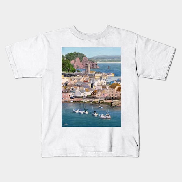 Teignmouth From Shaldon Kids T-Shirt by richardpaul